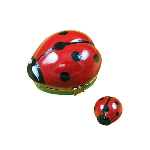 Ladybug with Baby Limoges Porcelain Box