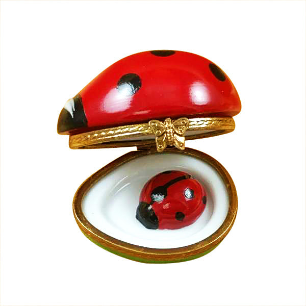 Ladybug with Baby Limoges Porcelain Box