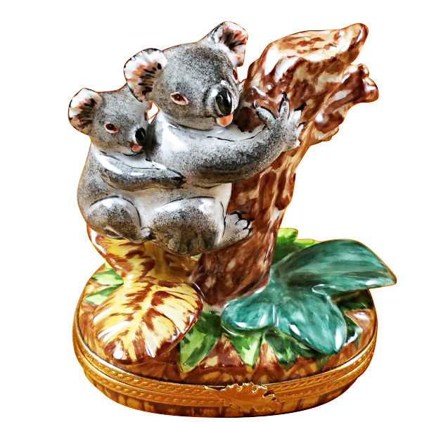 Koala with Baby Limoges Porcelain Box