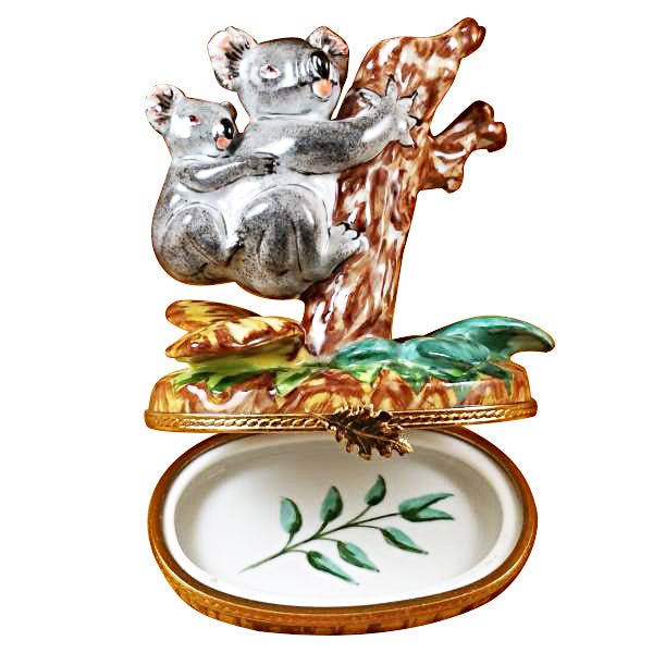 Koala with Baby Limoges Porcelain Box