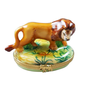 Lion Limoges Porcelain Box