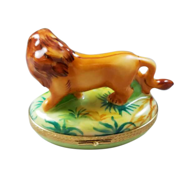 Lion Limoges Porcelain Box