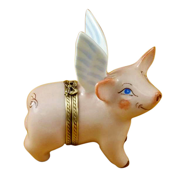 Flying Pig Limoges Porcelain Box