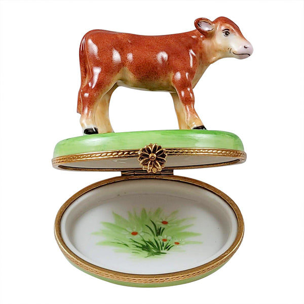 Brown Cow Limoges Porcelain Box