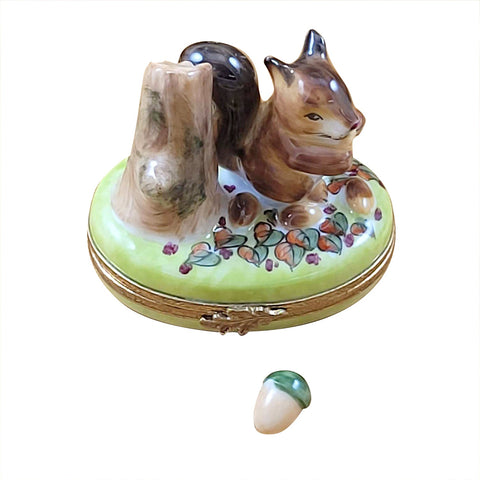 Squirrel with Acorn Limoges Box Limoges Porcelain Box