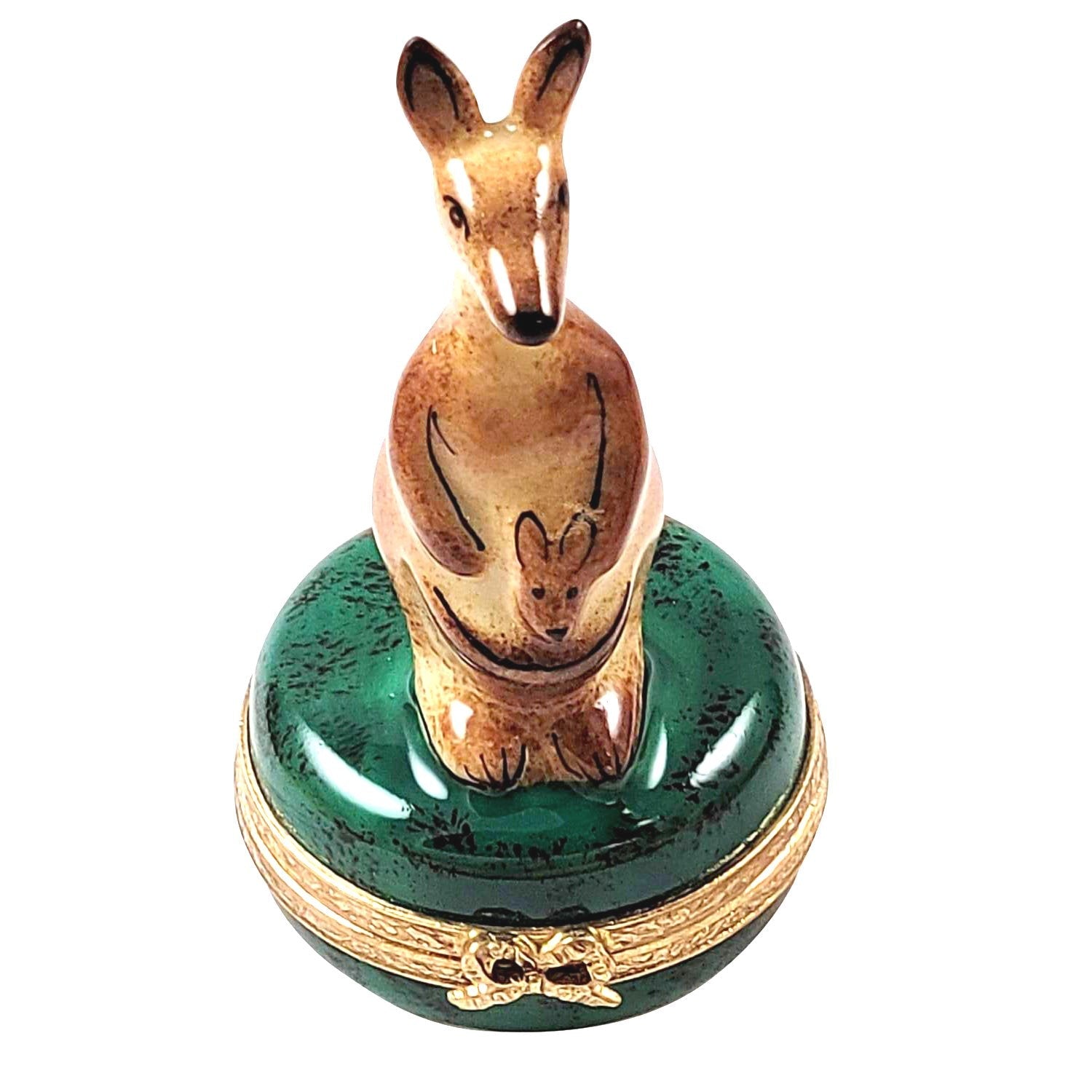 Kangaroo Limoges Box Porcelain Figurine Australia