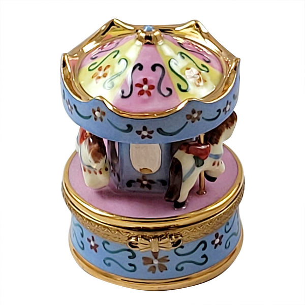 Merry Go Round Carousel Carnival Ride Limoges Box Porcelain Figurine