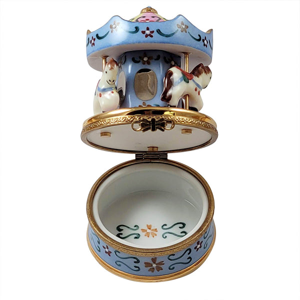 Merry Go Round Carousel Carnival Ride Limoges Box Porcelain Figurine