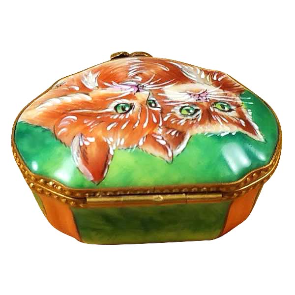 Studio Collection Two Cats Limoges Porcelain Box
