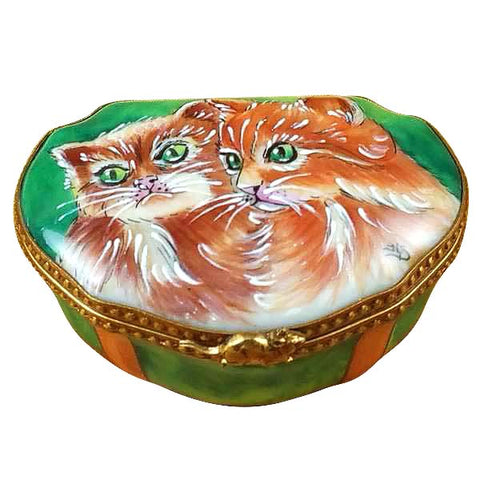 Studio Collection Two Cats Limoges Porcelain Box