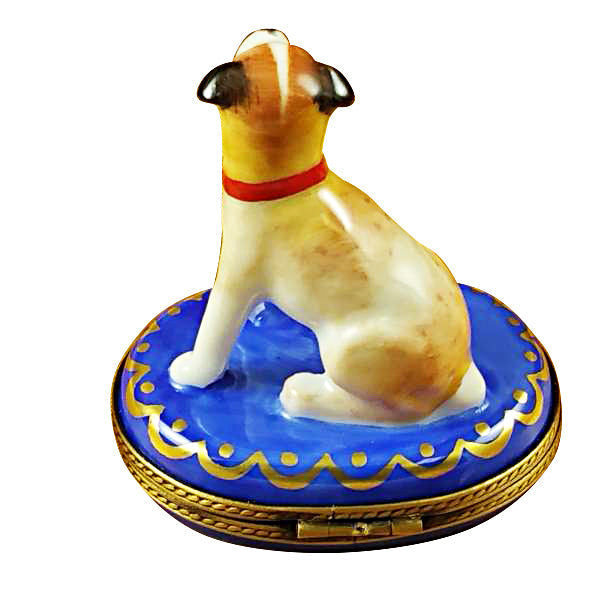 Jack Russell Terrier Limoges Porcelain Box