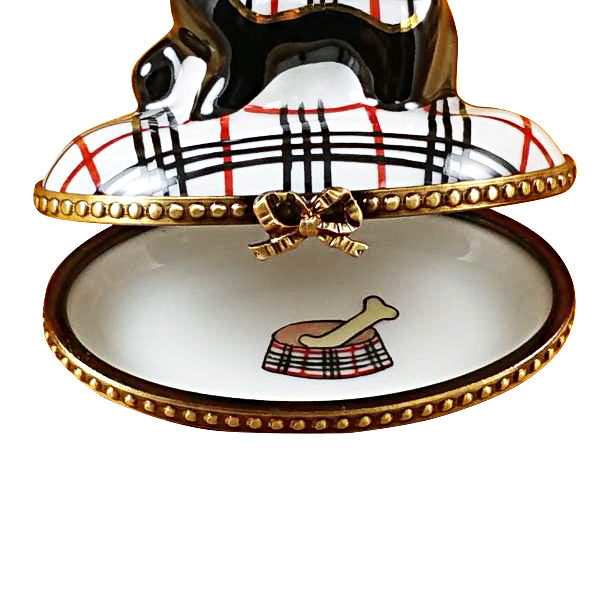 Scottish Terrier Burberry Limoges Porcelain Box