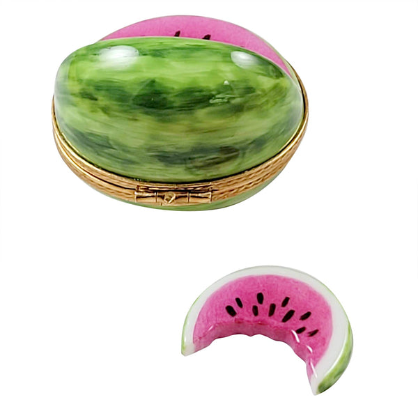 Watermelon with Removable Slice Limoges Porcelain Box