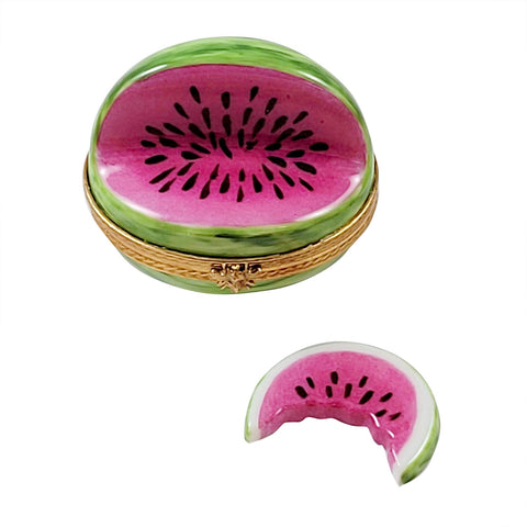 Watermelon with Removable Slice Limoges Box Limoges Porcelain Box