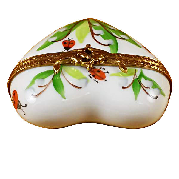 Lily of the Valley Heart Limoges Porcelain Box