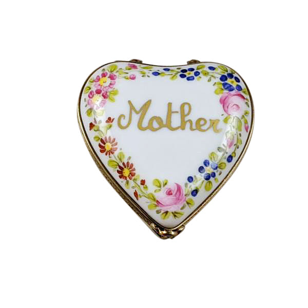 Mother: Love Always Heart Limoges Porcelain Box