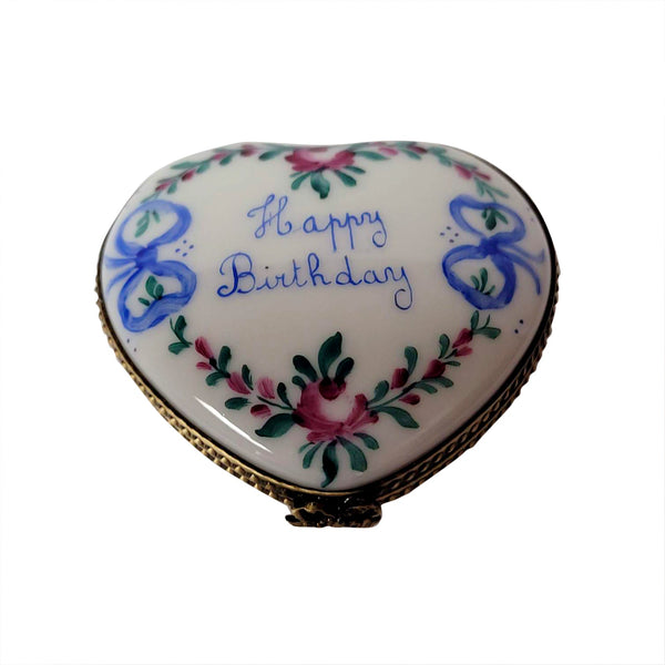 Happy Birthday Heart 50th Limoges Porcelain Box