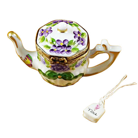 Teapot - Butterfly Limoges Box Limoges Porcelain Box