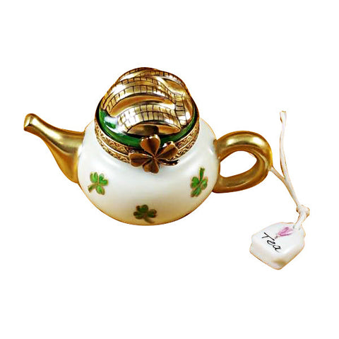 Irish Teapot Limoges Porcelain Box