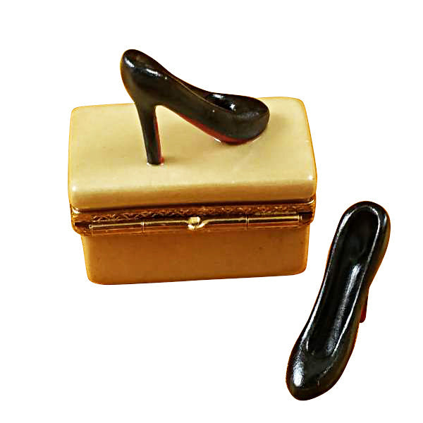 Shoe Box with Stilettos Limoges Porcelain Box