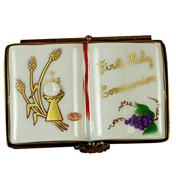 First Holy Communion Book Limoges Porcelain Box