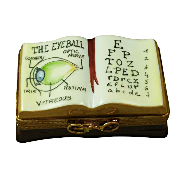 Ophthalmologist / Eye Doctor Book Limoges Porcelain Box