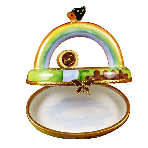 Pot of Gold at the End of the Rainbow Limoges Porcelain Box
