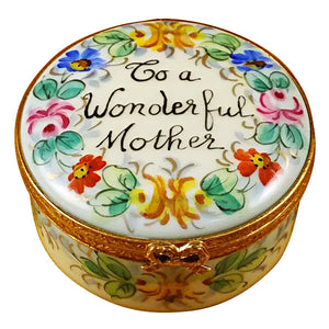 To A Wonderful Mother Studio Collection Limoges Porcelain Box