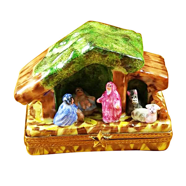 Manger Nativity Limoges Porcelain Box