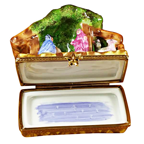 Manger Nativity Limoges Porcelain Box