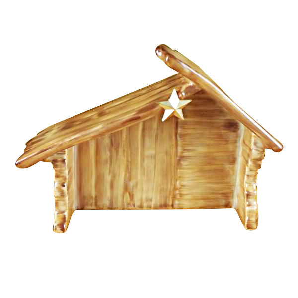 Eight Piece Mini hinged Nativity w Stable