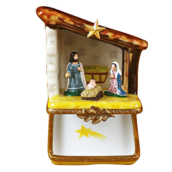 Small Nativity Limoges Porcelain Box