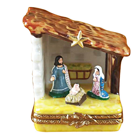 Small Nativity Limoges Porcelain Box