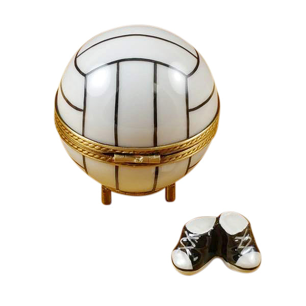 Volleyball with Removable Porcelain Tennis Shoes Limoges Porcelain Box