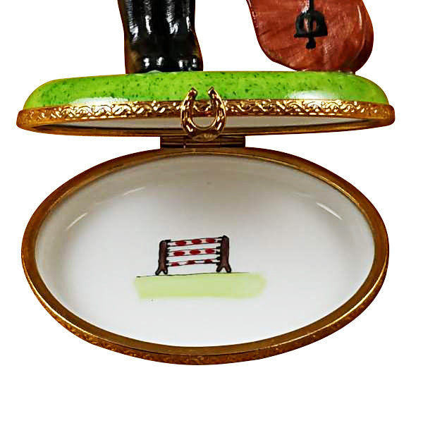 Equestrian Outfit with Saddle Limoges Porcelain Box