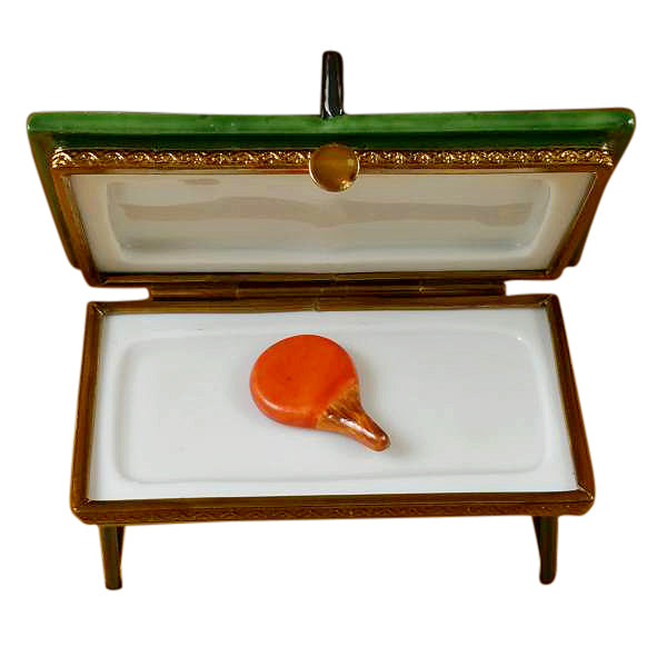 Green Ping Pong Table Limoges Porcelain Box