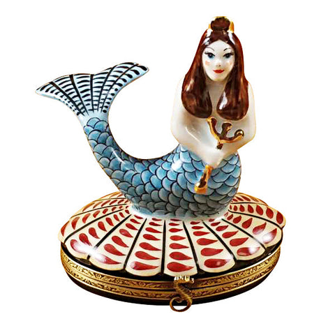 Mermaid Limoges Porcelain Box