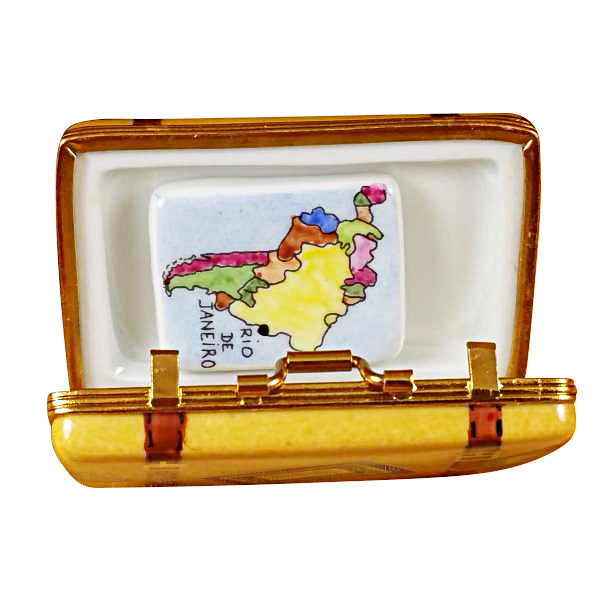Rio Suitcase Limoges Porcelain Box