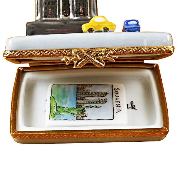 Empire State Building with Cars Limoges Porcelain Box