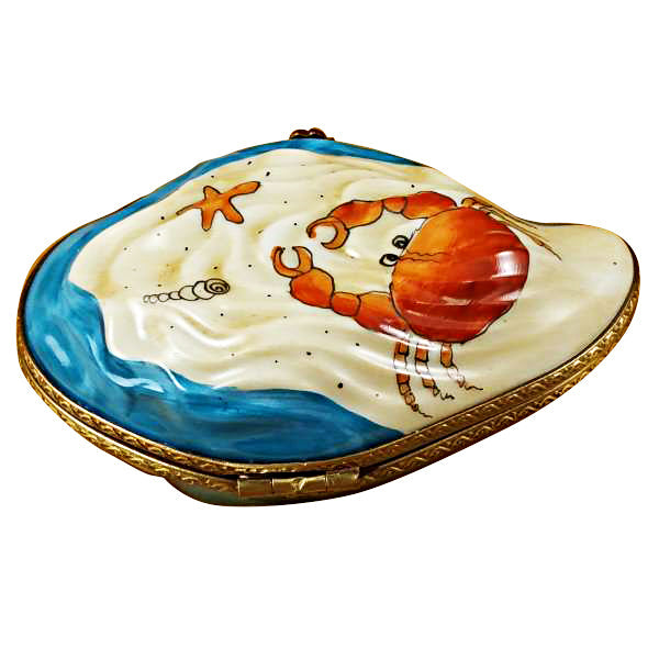 Oyster with Mermaid Limoges Porcelain Box