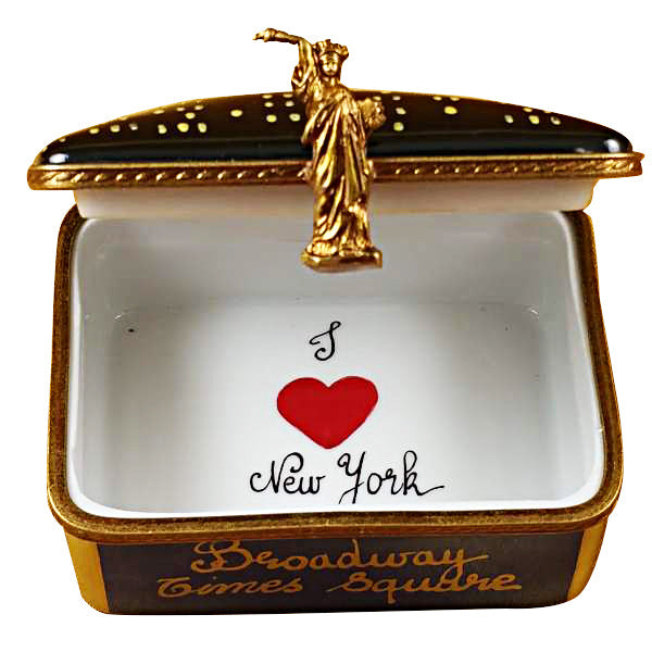 New York Skyline By Night Limoges Porcelain Box