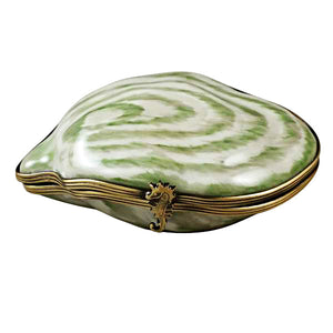 Oyster with Pearl Inside Limoges Porcelain Box