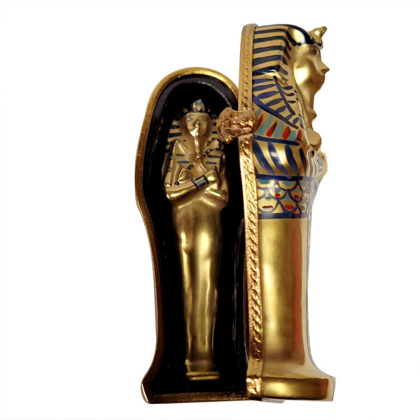 Sarcophagus with Mummy Limoges Porcelain Box