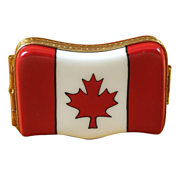 Canadian Flag Limoges Porcelain Box