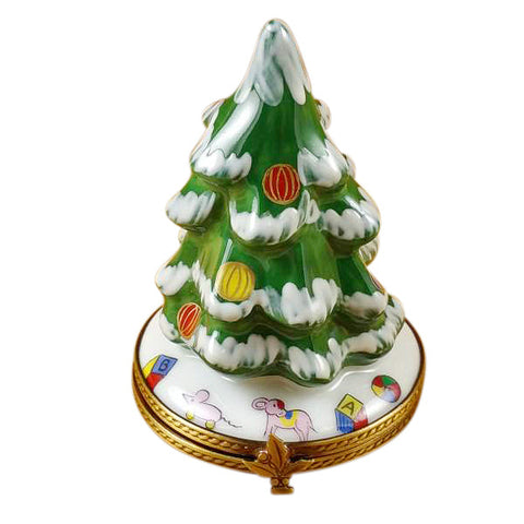 Christmas Tree Limoges Porcelain Box