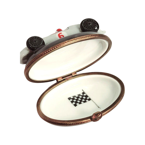 Race Car Grand Prix Porcelain Limoges Trinket Box
