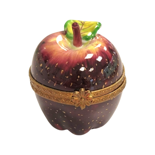 Red Apple Porcelain Limoges Trinket Box