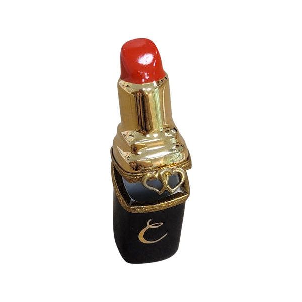 Red Lipstick Porcelain Limoges Trinket Box