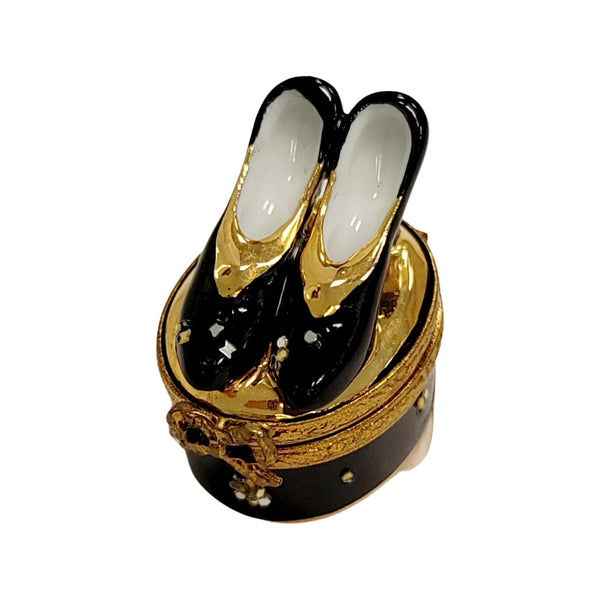 Shoes on Oval Porcelain Limoges Trinket Box