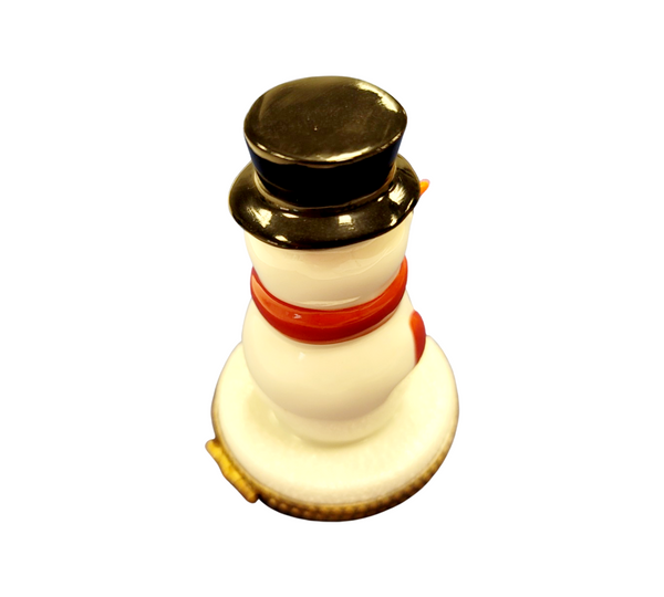 Snowman Porcelain Limoges Trinket Box